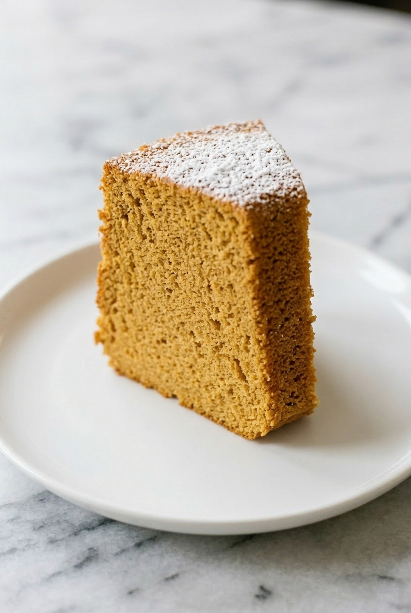 pumpkin chiffon cake side view