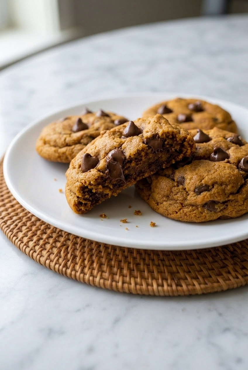 pumpkin chocolate chip cookies dinner scene