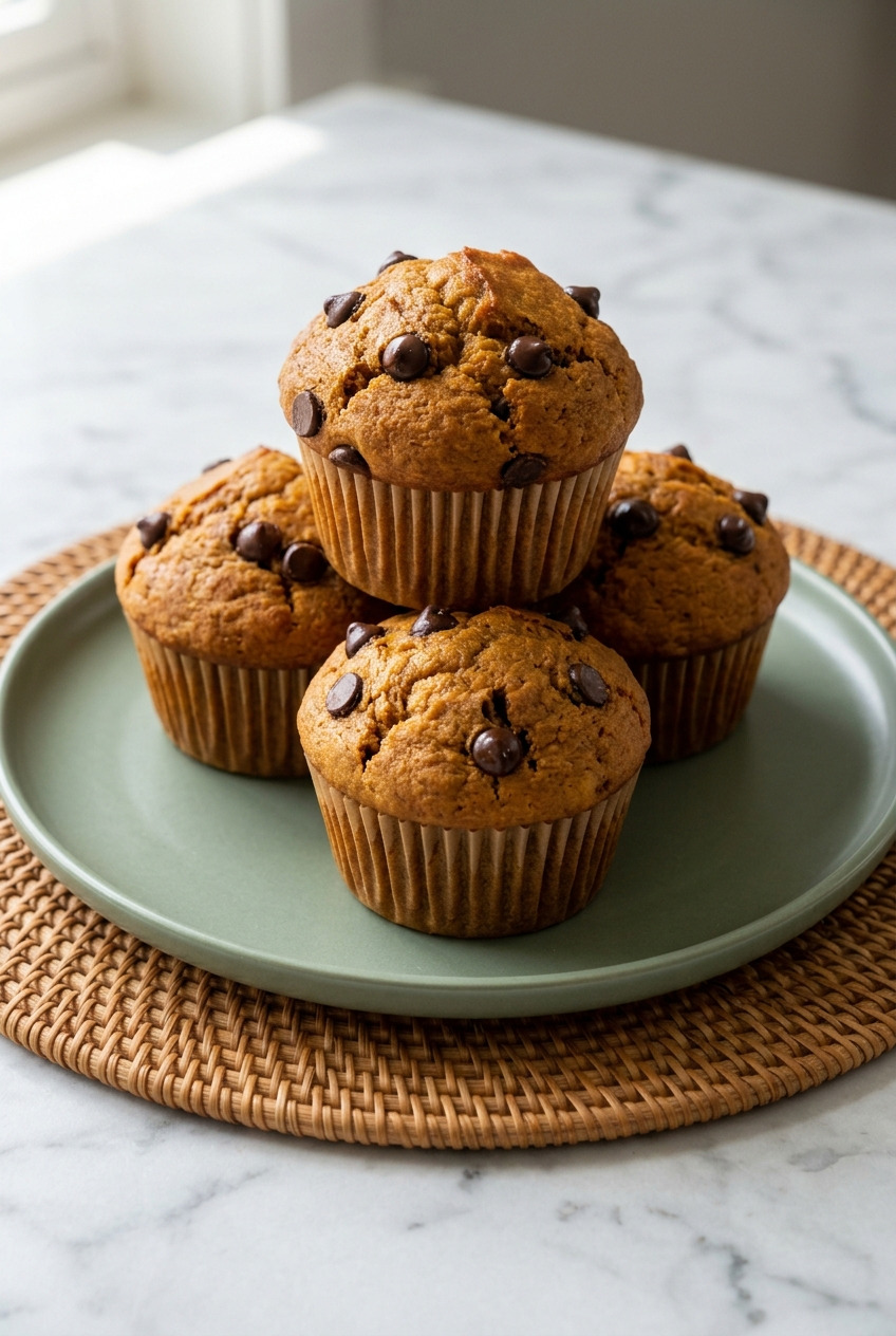 pumpkin chocolate chip muffins