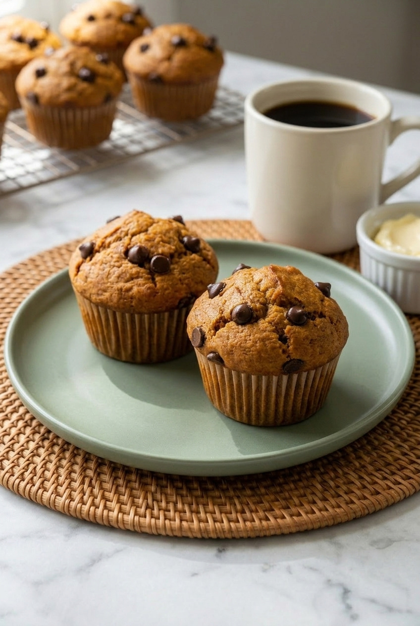 pumpkin chocolate chip muffins complete meal