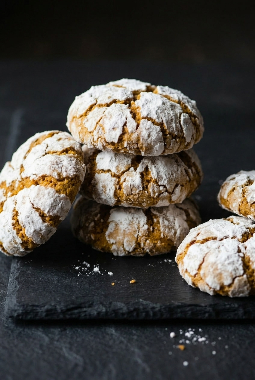 pumpkin crinkle cookies dinner scene