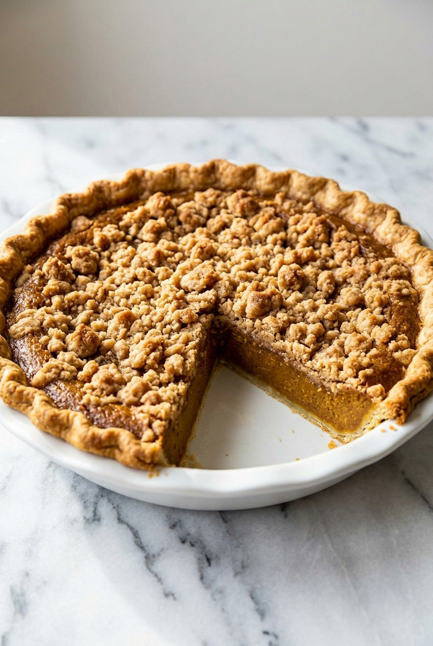 pumpkin crumb pie