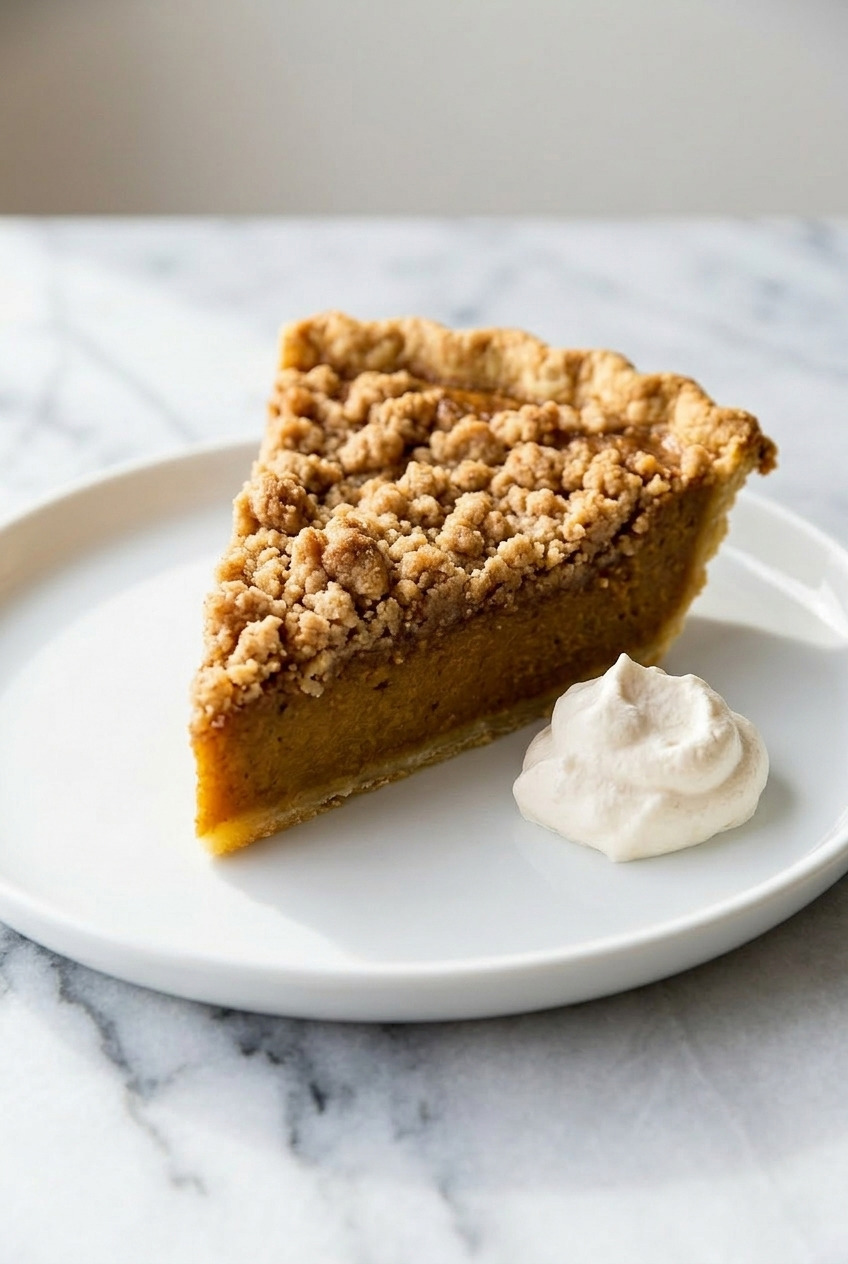 pumpkin crumb pie dinner scene