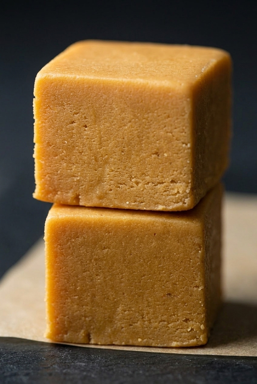 pumpkin fudge close up
