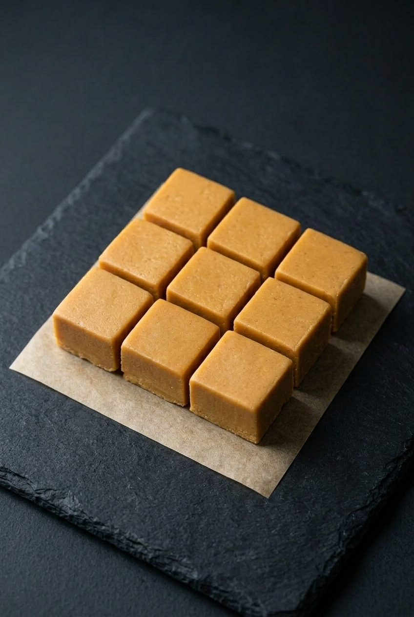 pumpkin fudge served