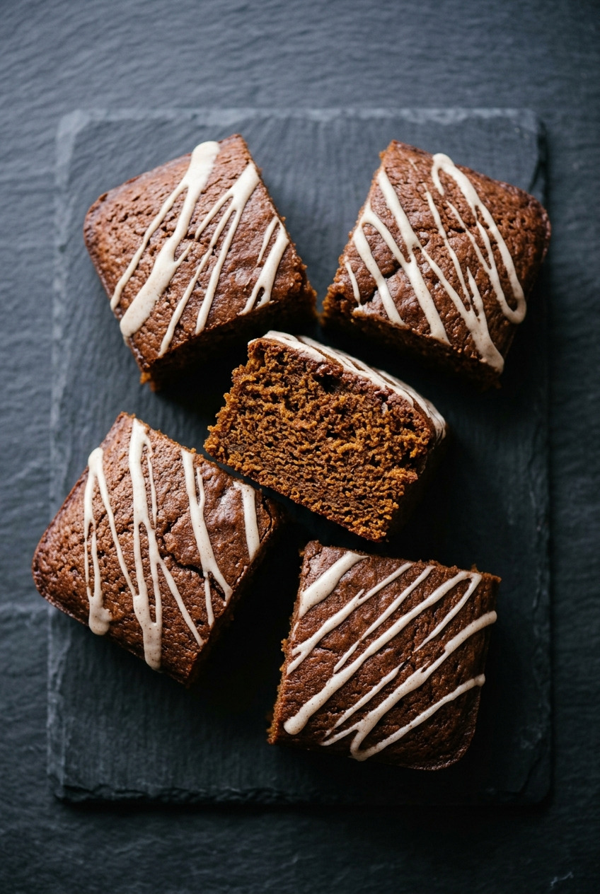 pumpkin gingerbread snacking cake