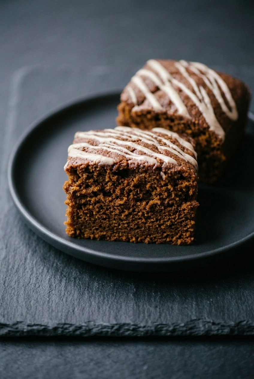 pumpkin gingerbread snacking cake dinner scene