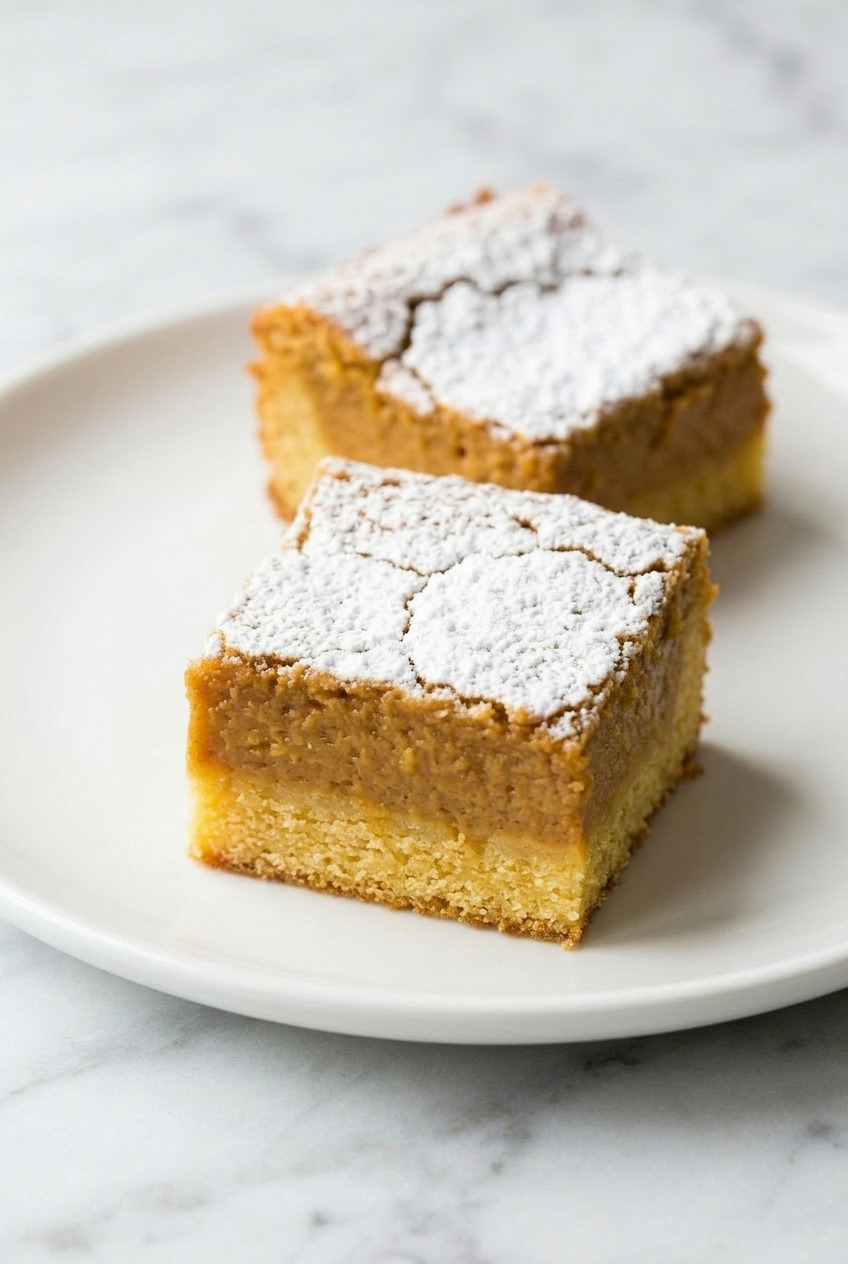 pumpkin gooey butter bars dinner scene