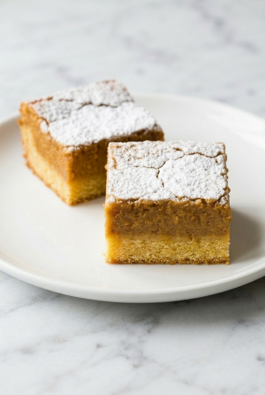 pumpkin gooey butter bars side view