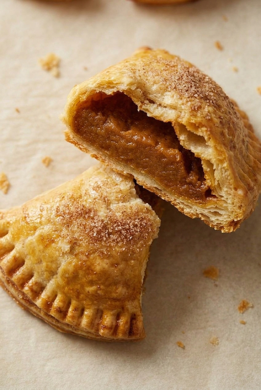 pumpkin hand pies close up