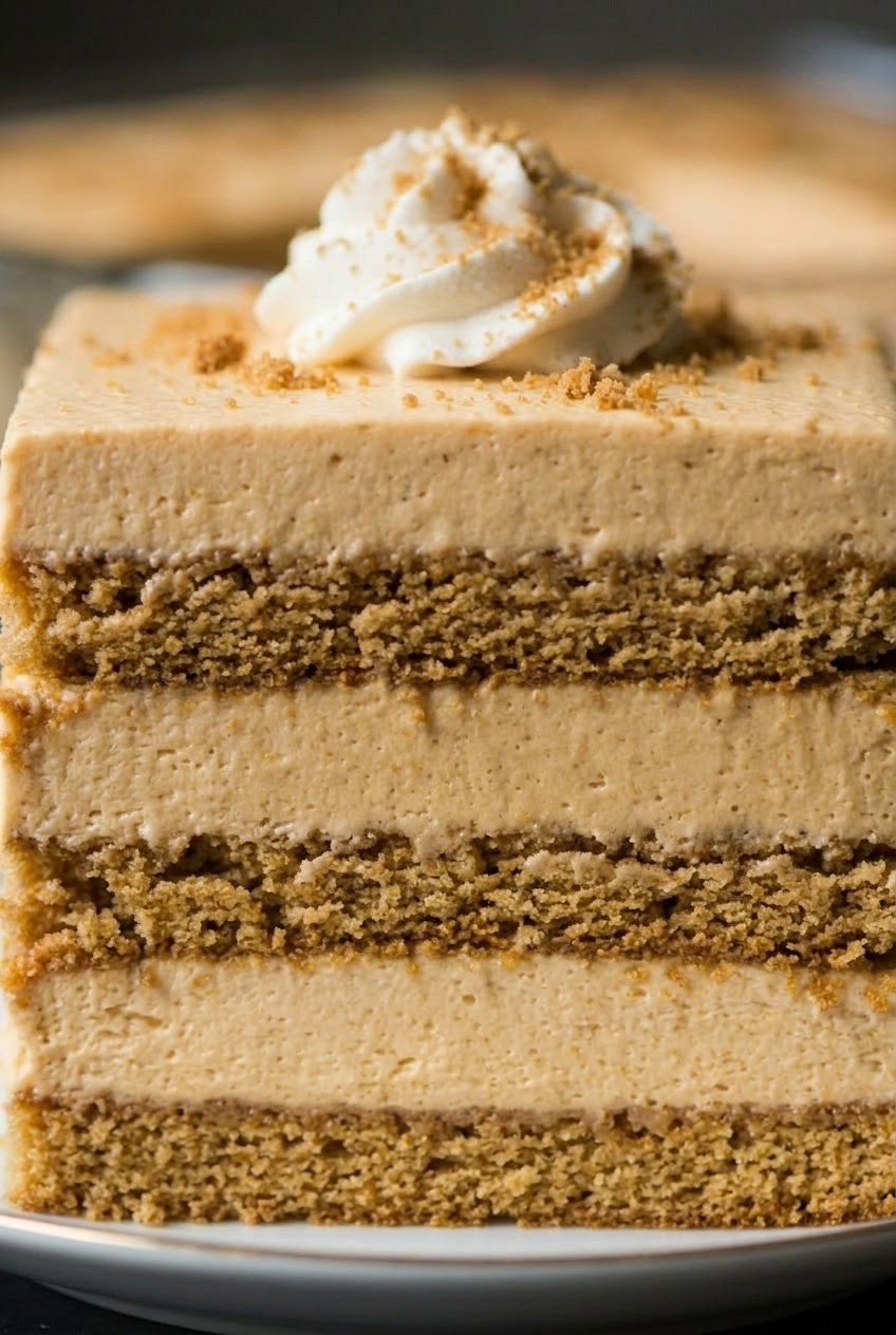 pumpkin icebox cake side view