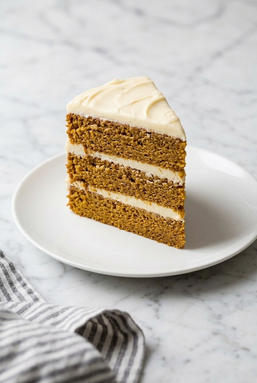 pumpkin layer cake side view
