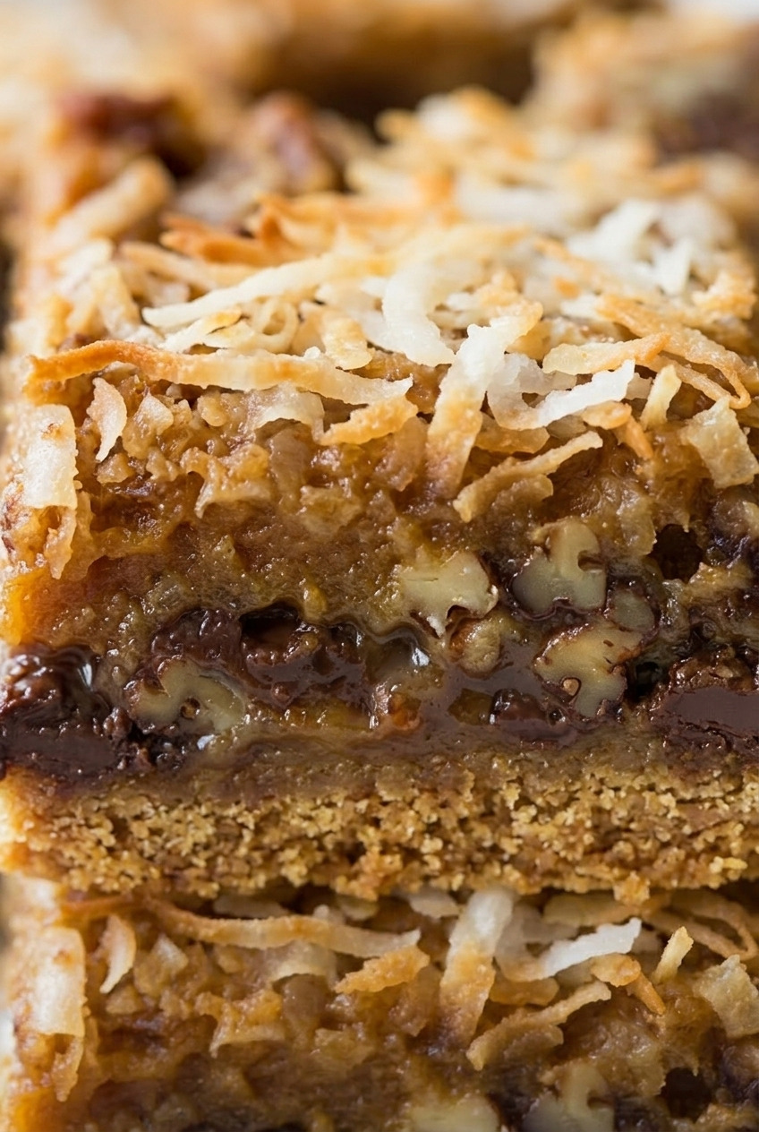 pumpkin magic layer bars close up