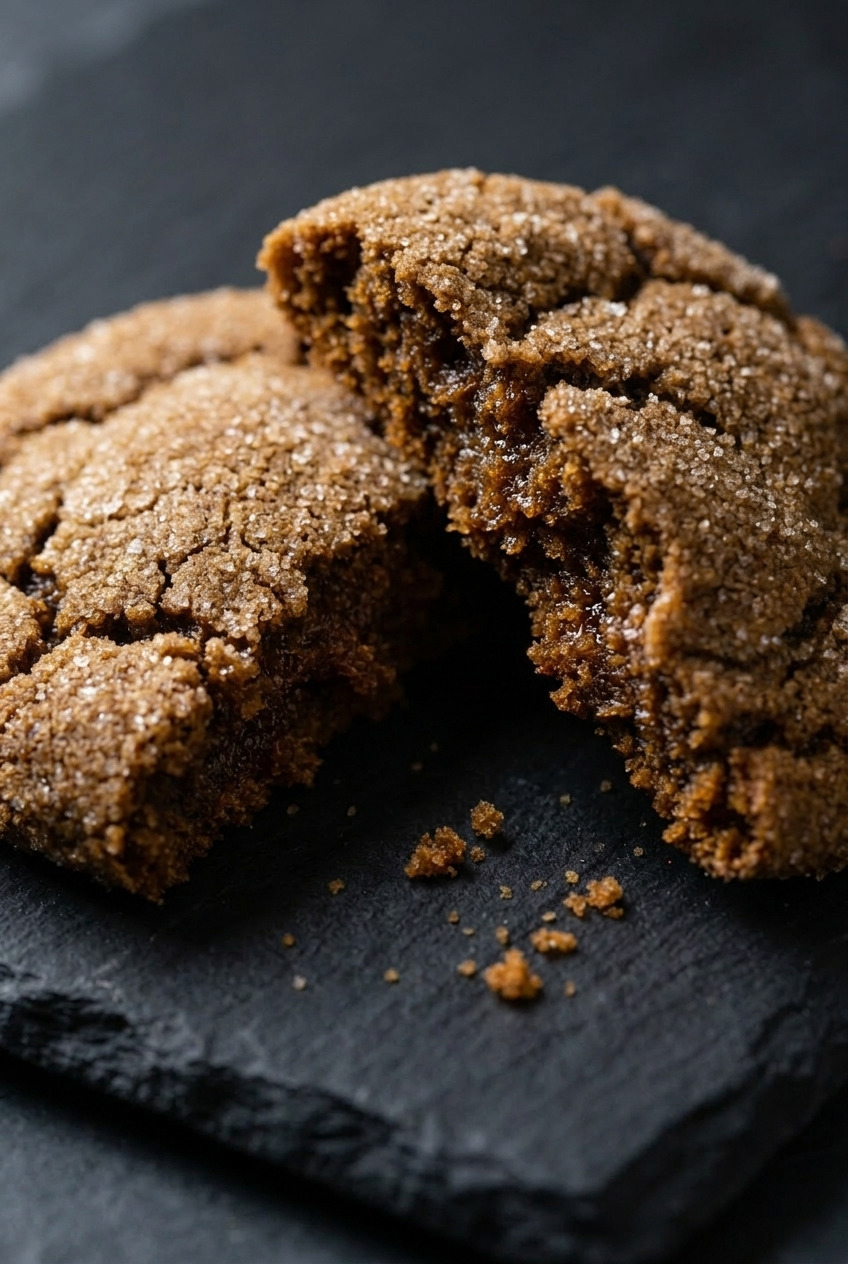 pumpkin molasses cookies close up