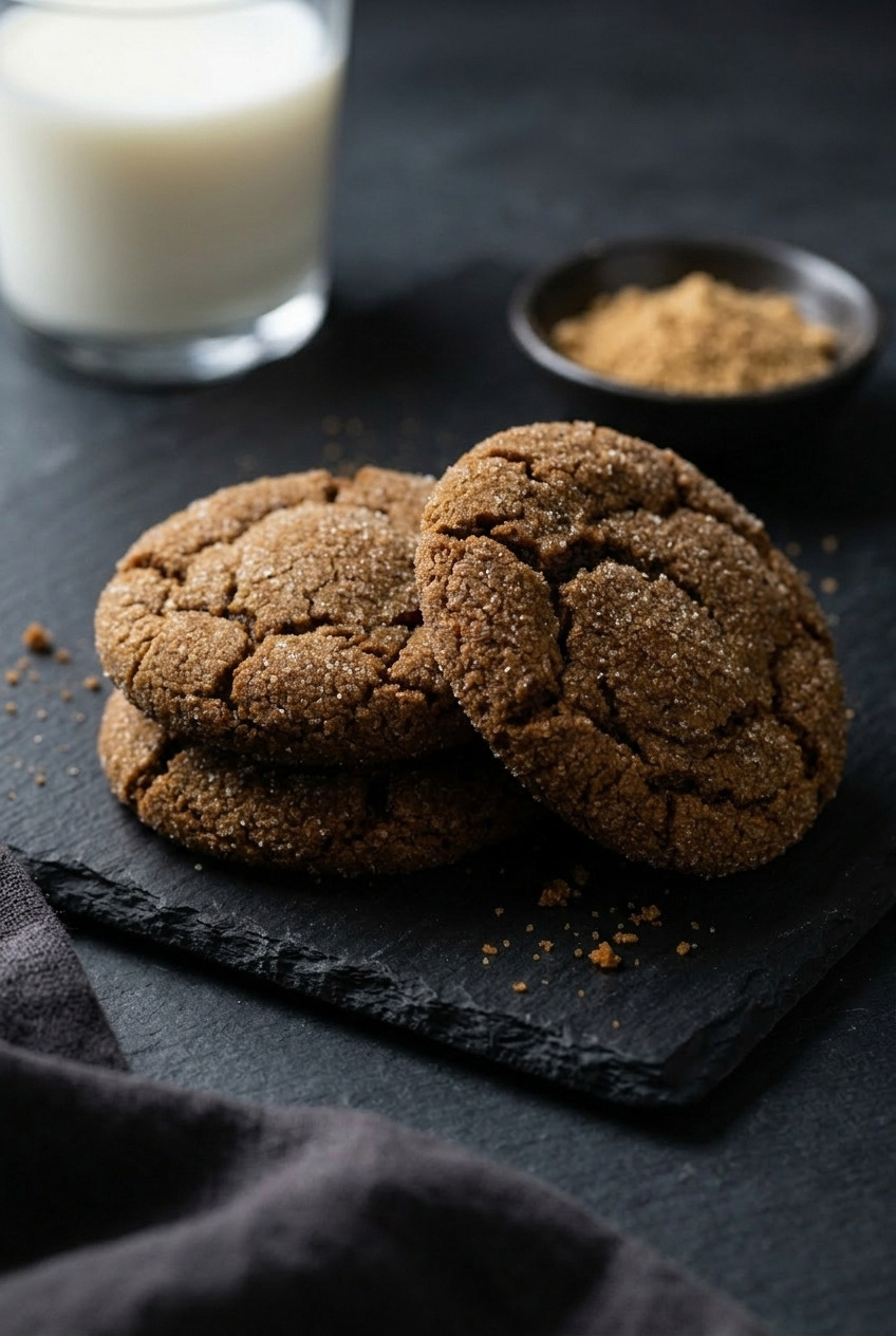 pumpkin molasses cookies side view