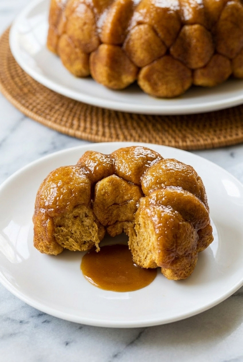 pumpkin monkey bread side view