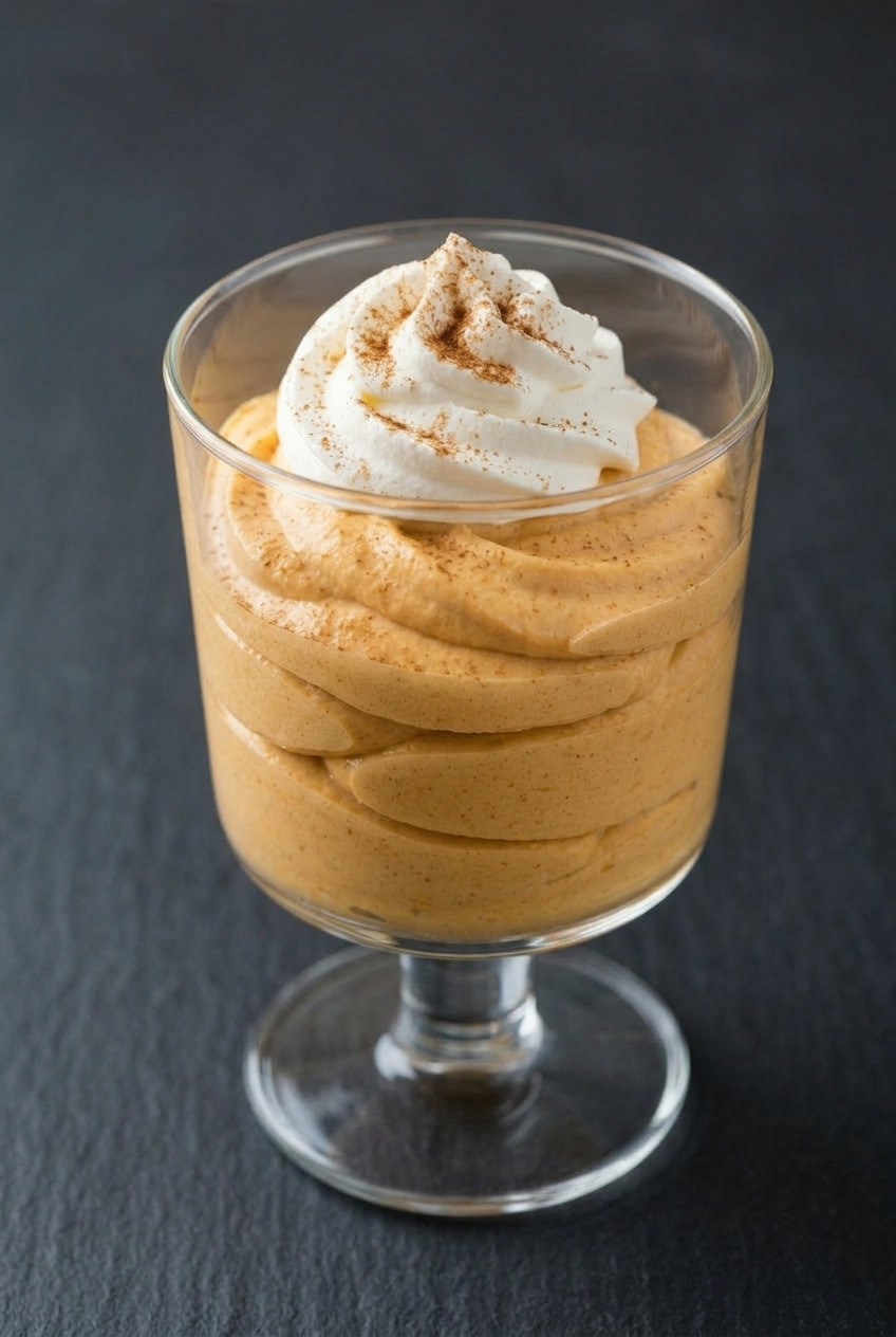 pumpkin mousse side view