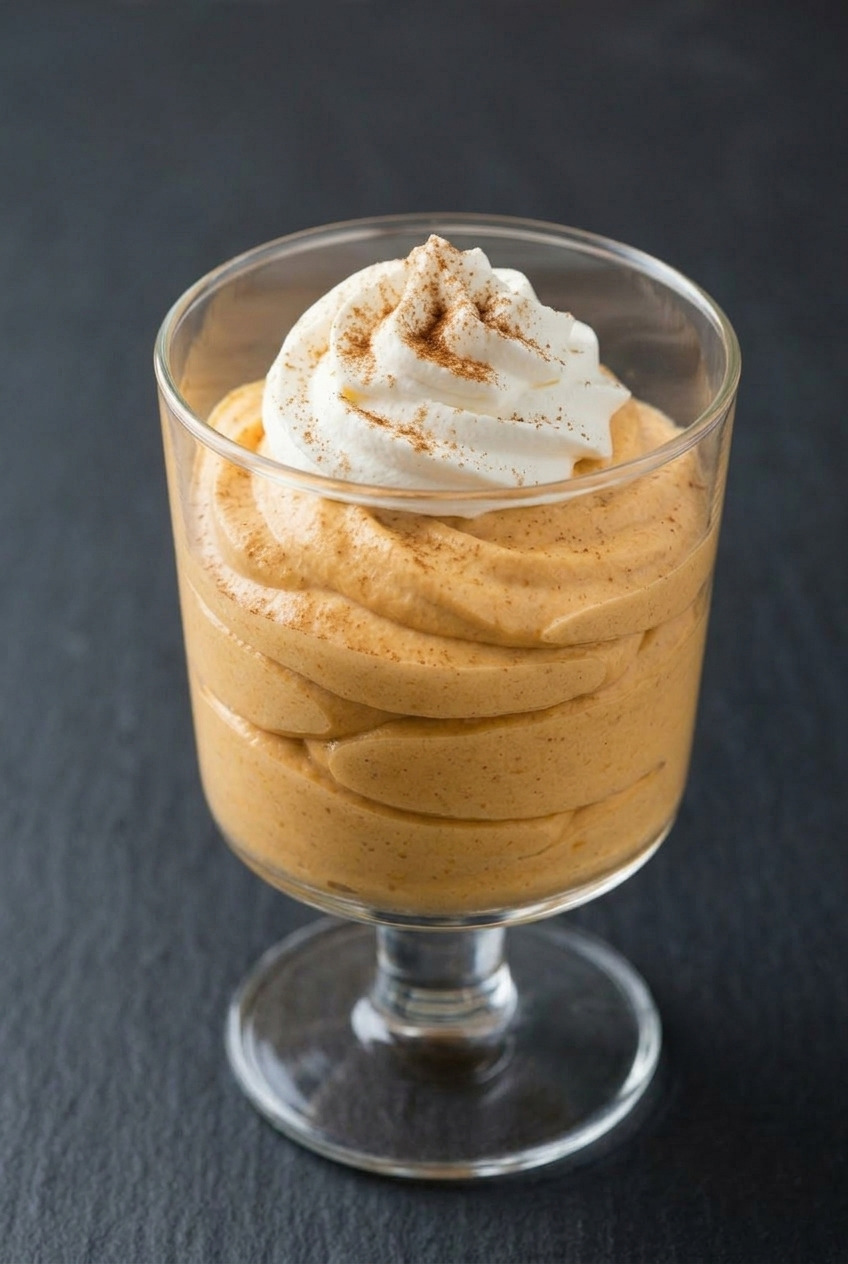 pumpkin mousse served