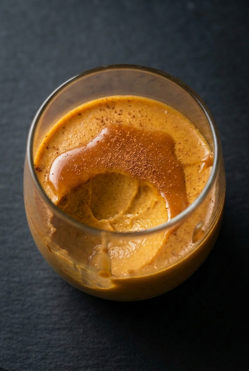 pumpkin panna cotta served