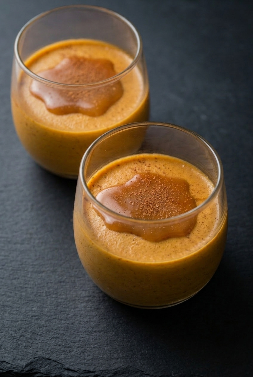 pumpkin panna cotta dinner scene