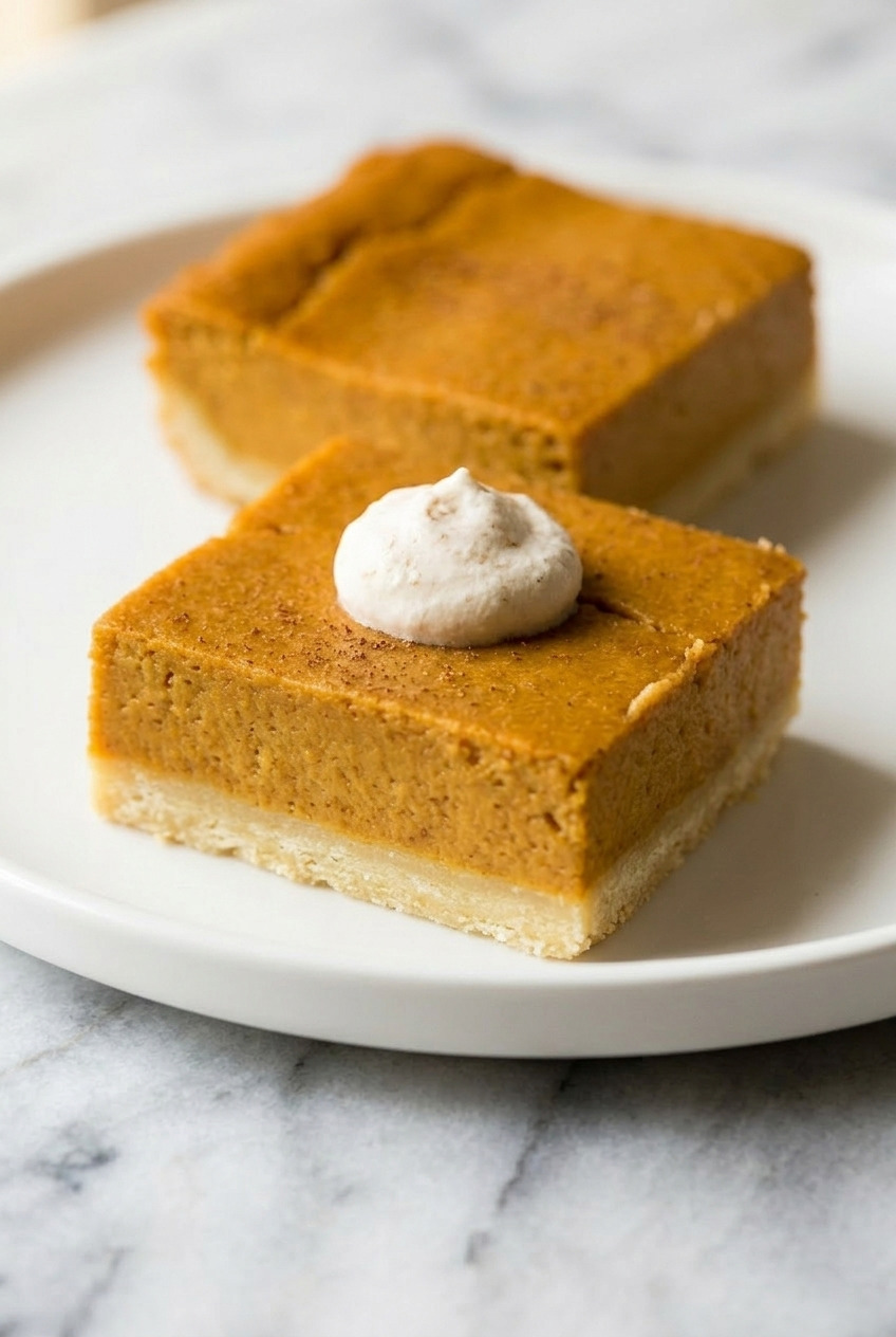 pumpkin pie bars dinner scene