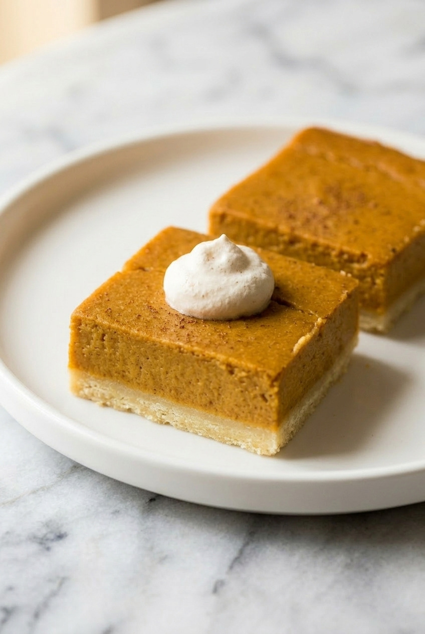 pumpkin pie bars side view