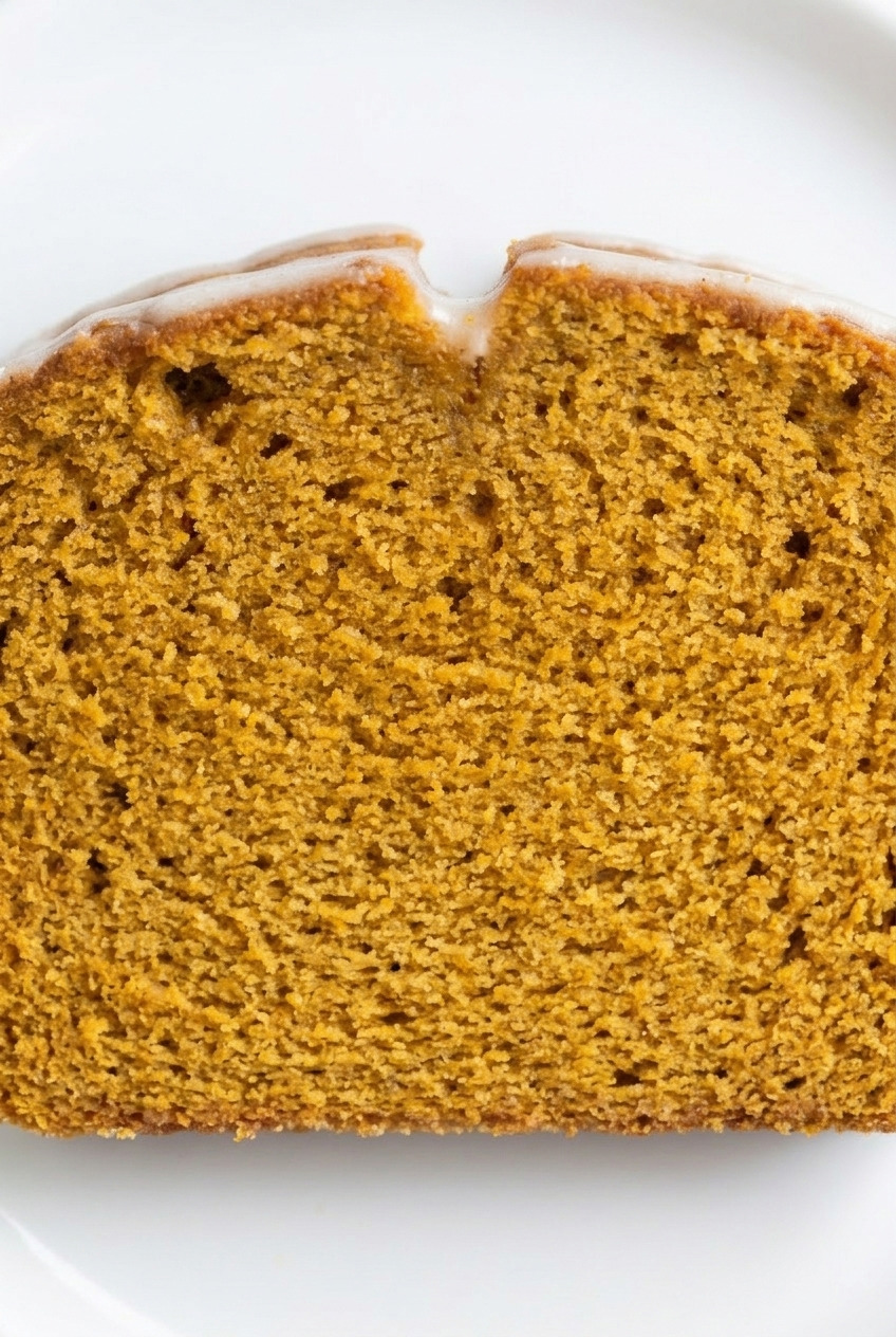 pumpkin pound cake close up