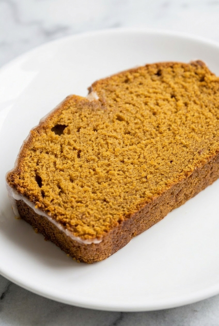 pumpkin pound cake side view