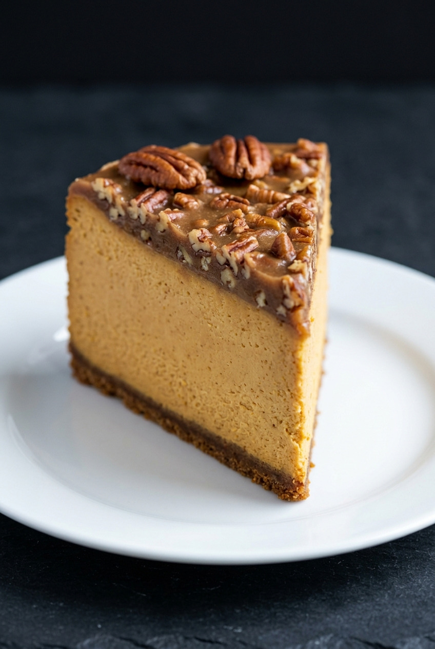 pumpkin praline cheesecake