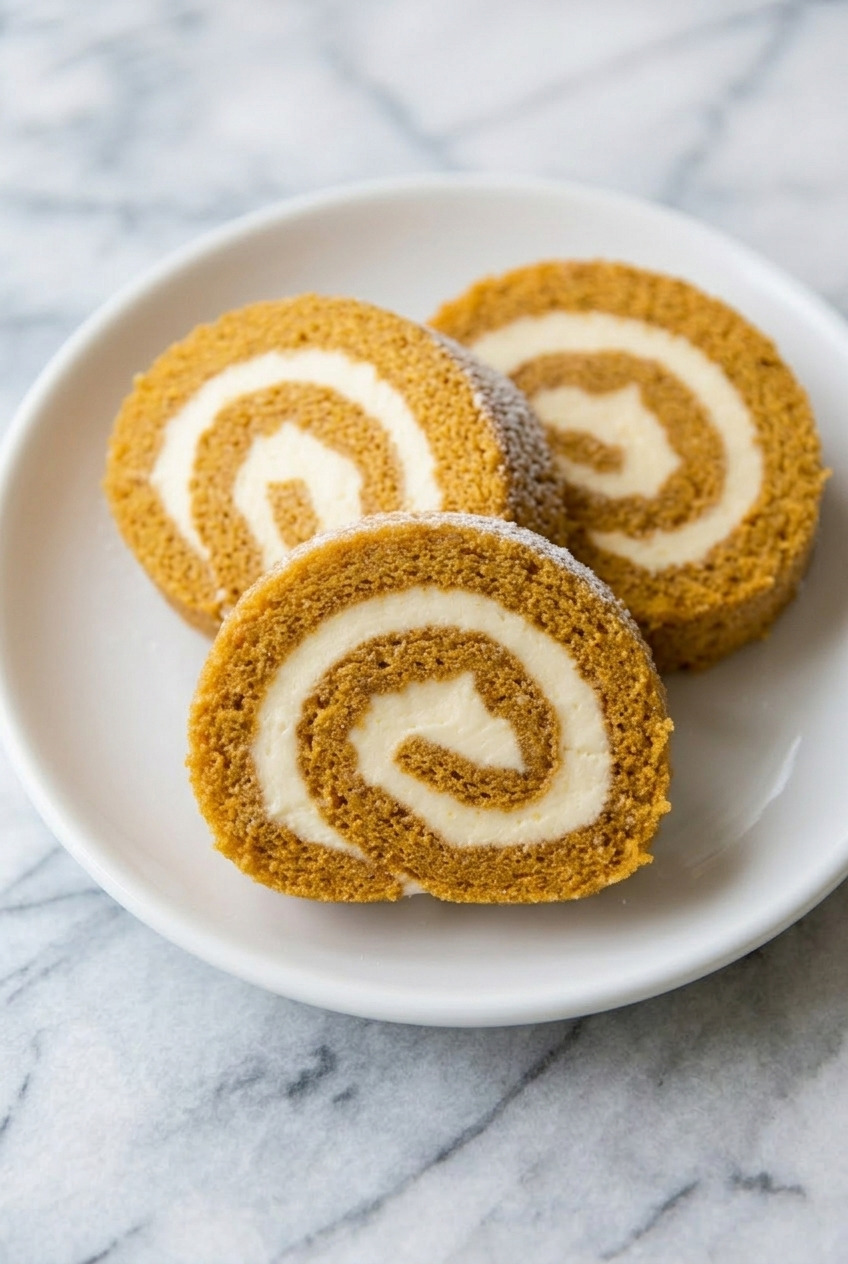 pumpkin roll side view