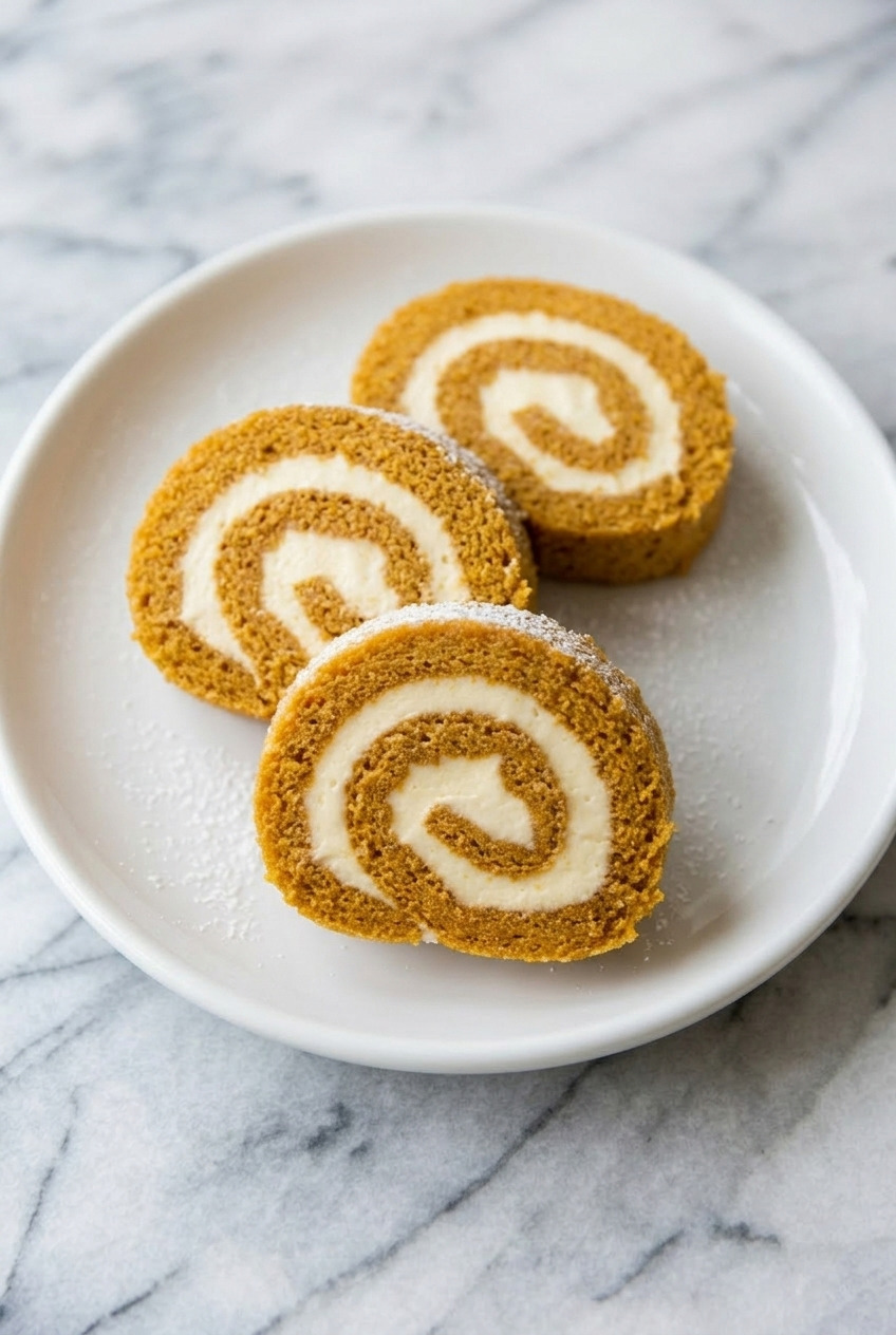 pumpkin roll served