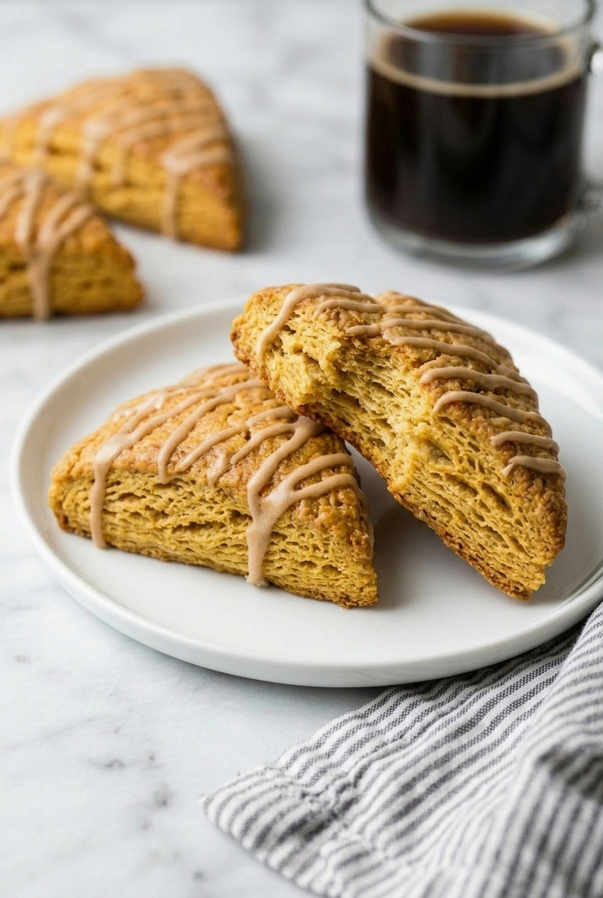 pumpkin scones side view