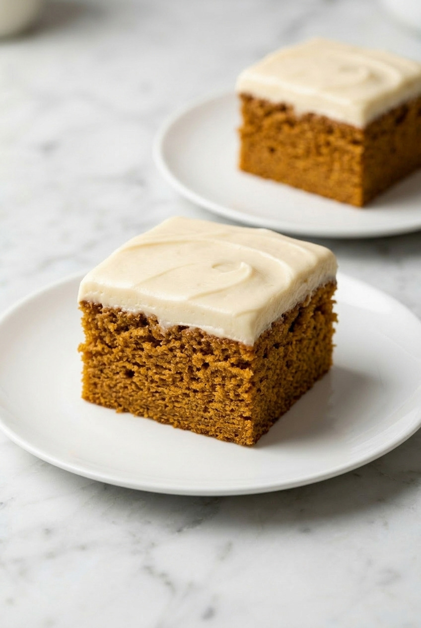 pumpkin sheet cake dinner scene