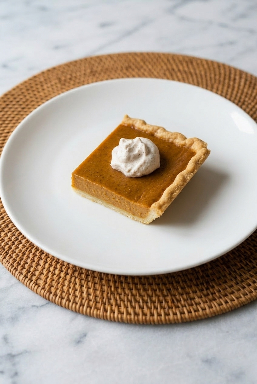 pumpkin slab pie served