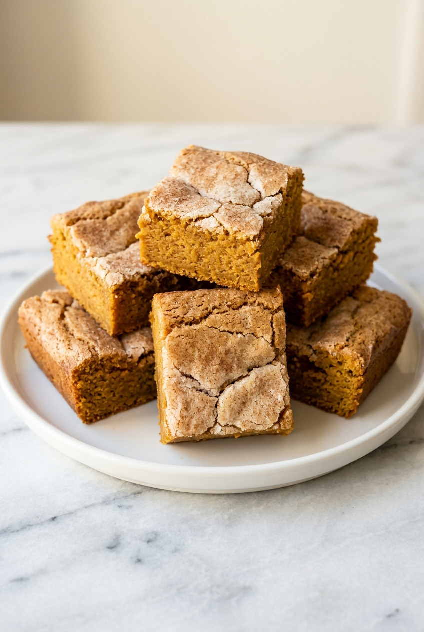 pumpkin snickerdoodle bars