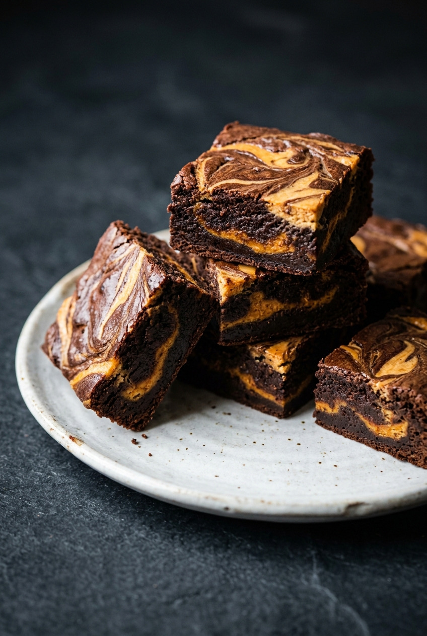 pumpkin swirl brownies
