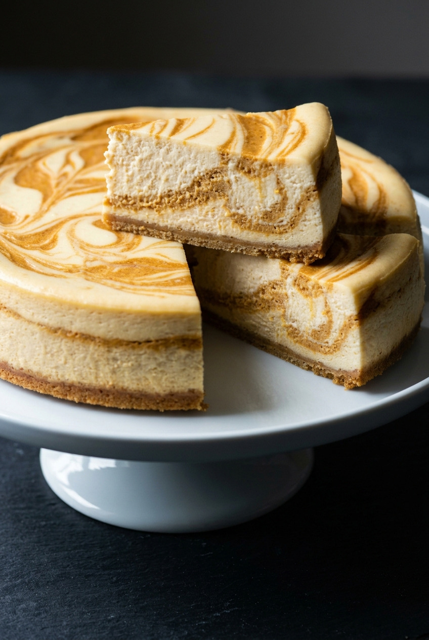 pumpkin swirl cheesecake