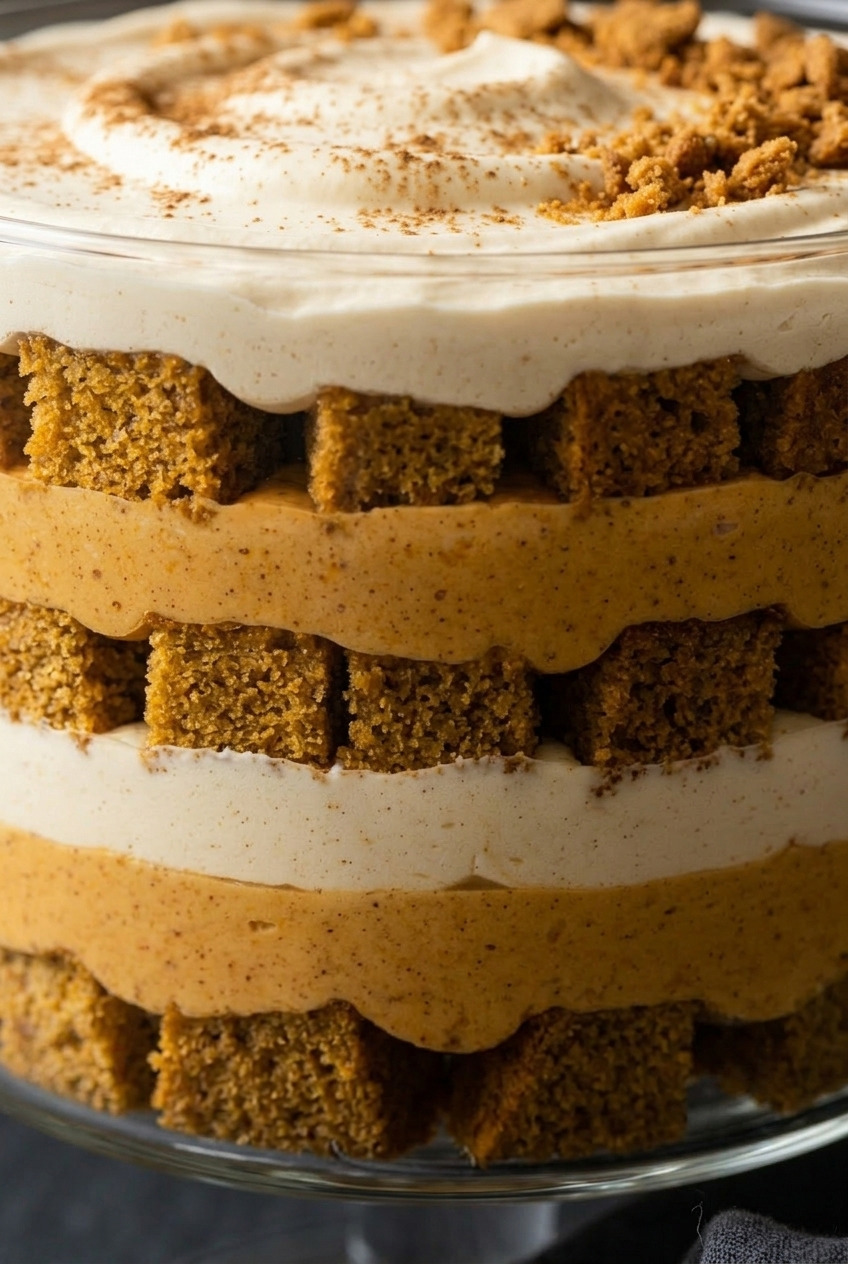 pumpkin trifle close up
