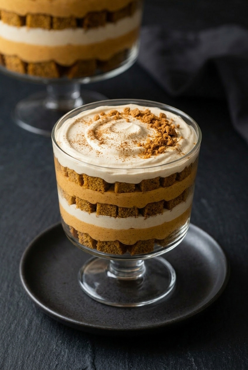 pumpkin trifle side view