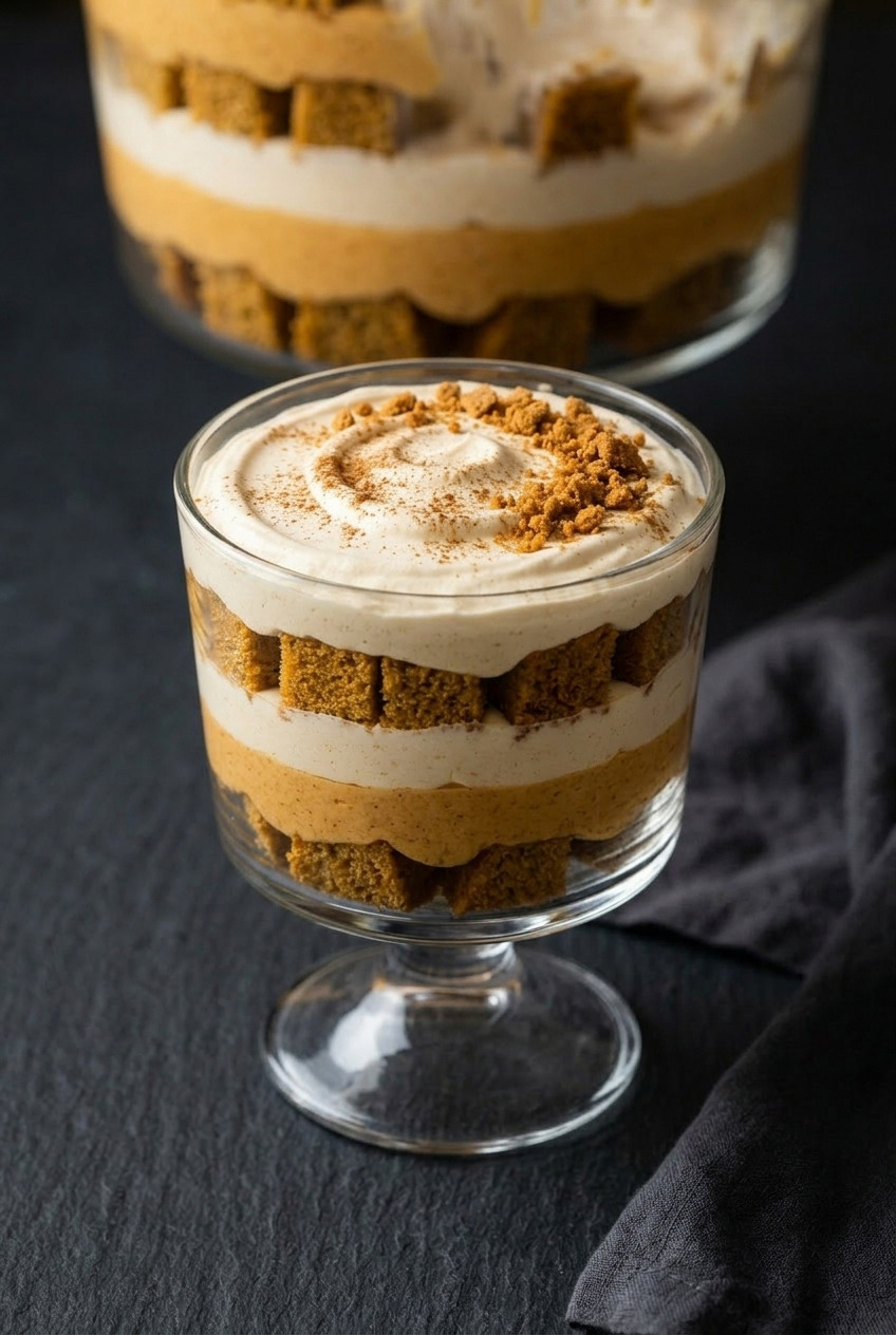 pumpkin trifle served