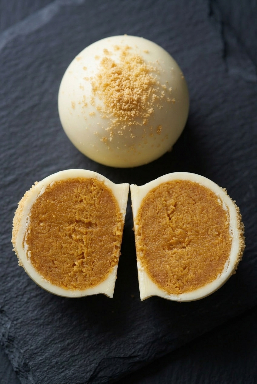 pumpkin truffles close up