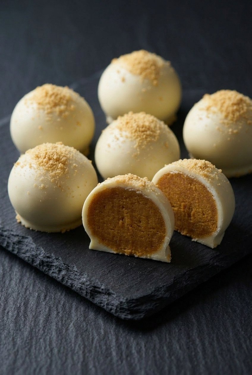 pumpkin truffles side view