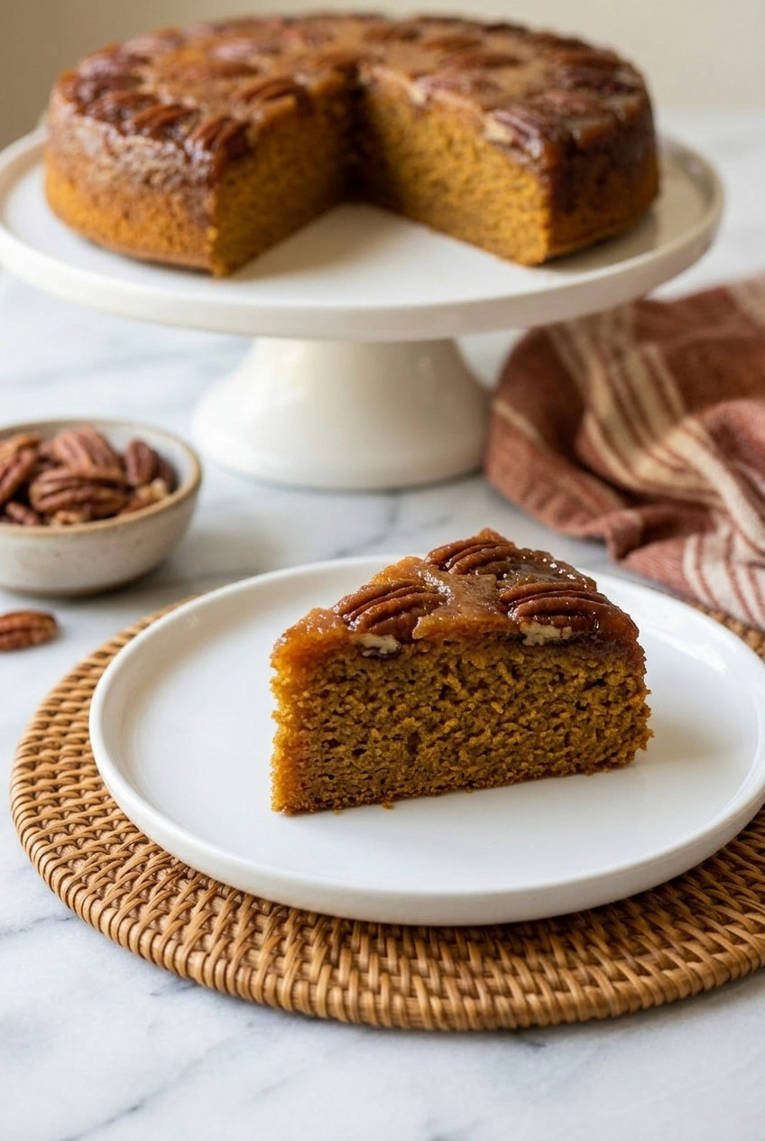 pumpkin upside down cake complete meal