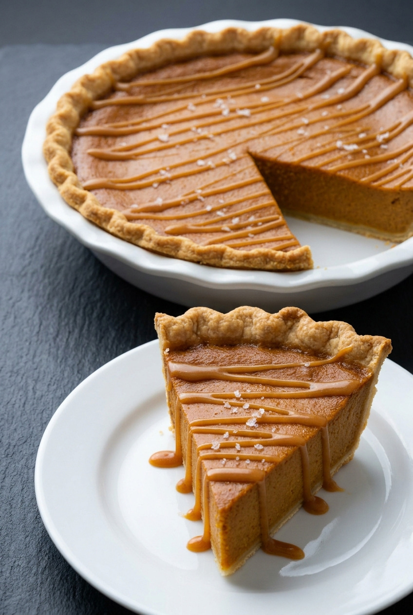 salted caramel pumpkin pie