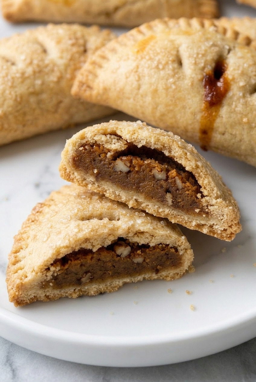 baked sweet potato hand pies close up