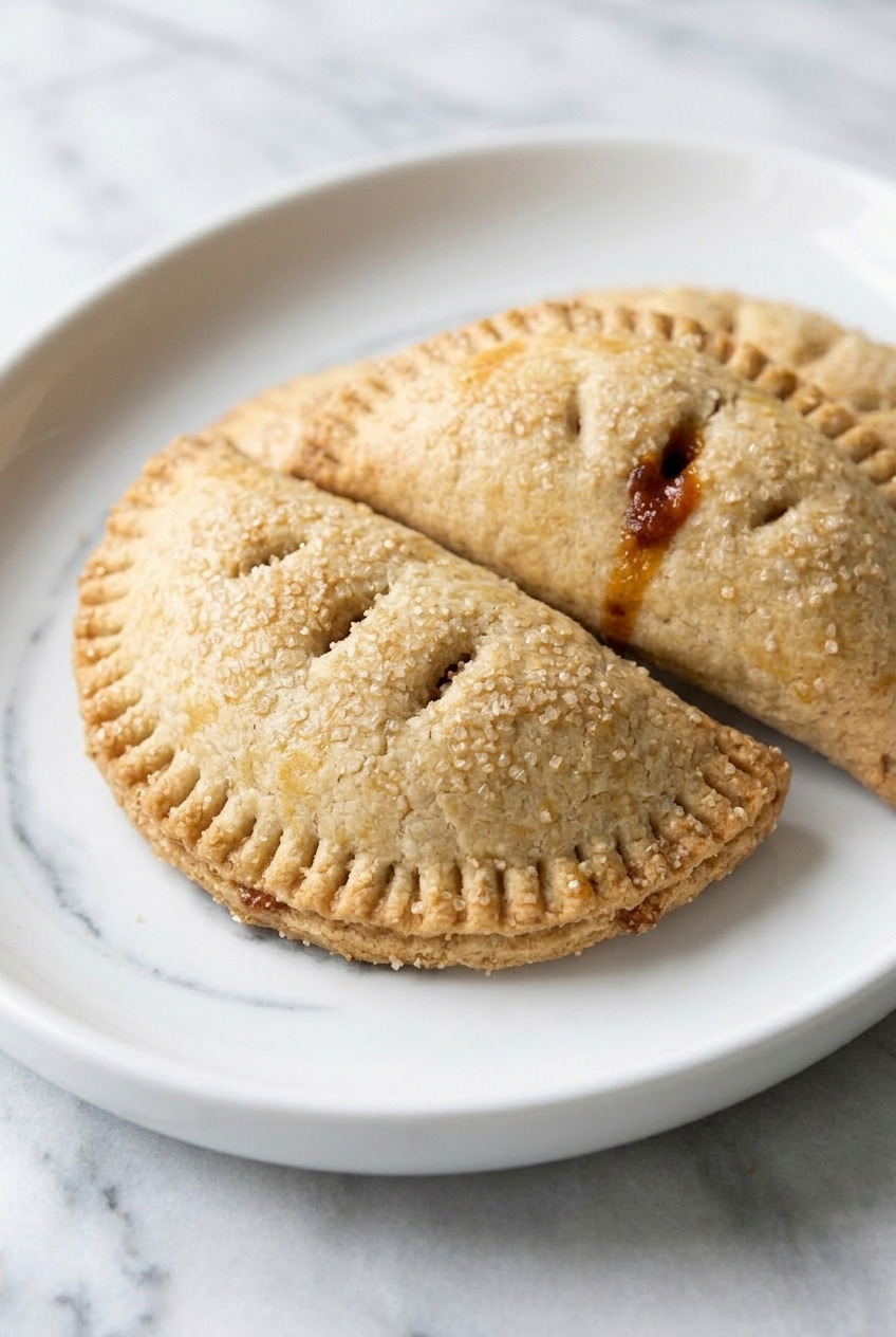 baked sweet potato hand pies side view