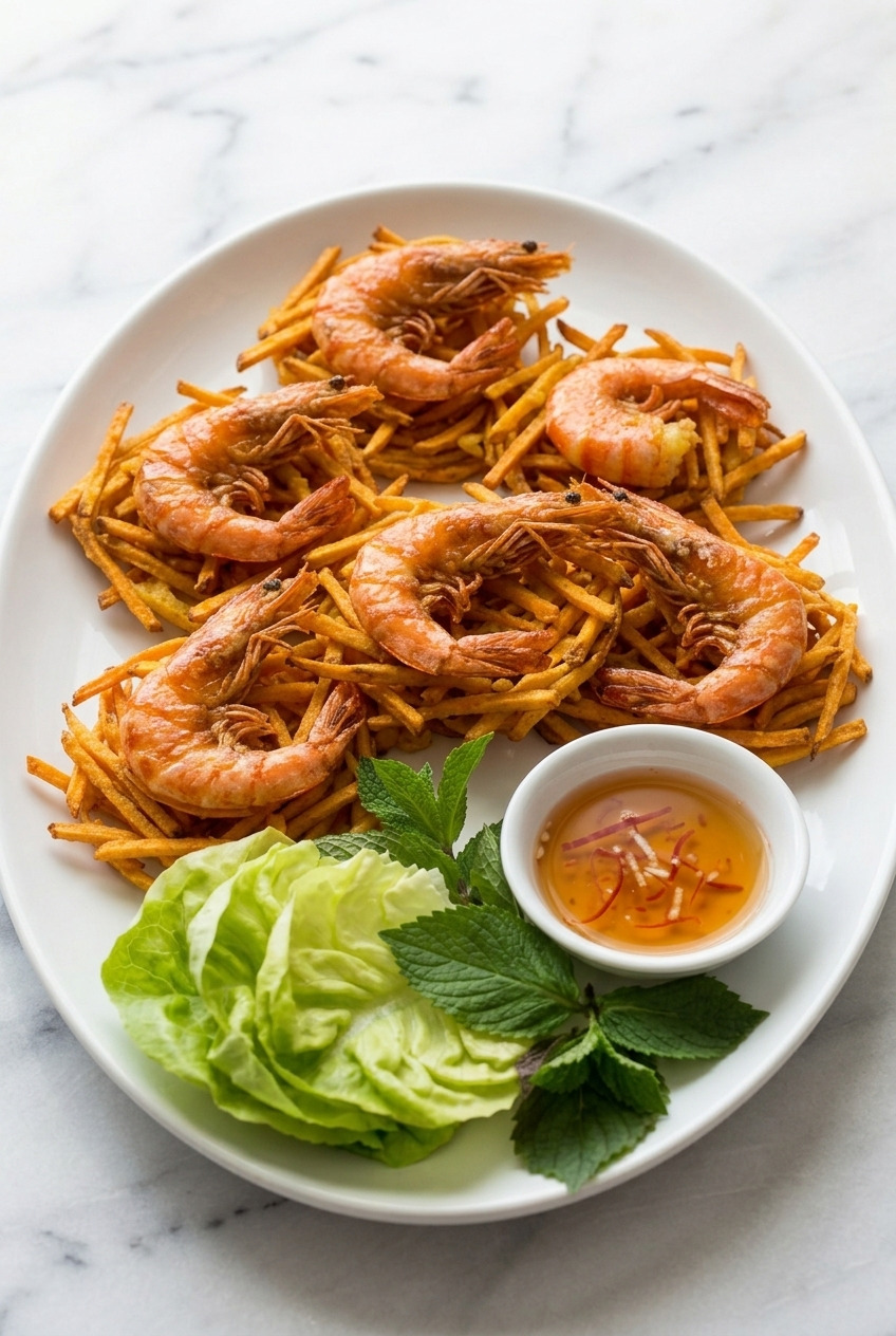 banh tom chien khoai lang vietnamese shrimp sweet potato fritters