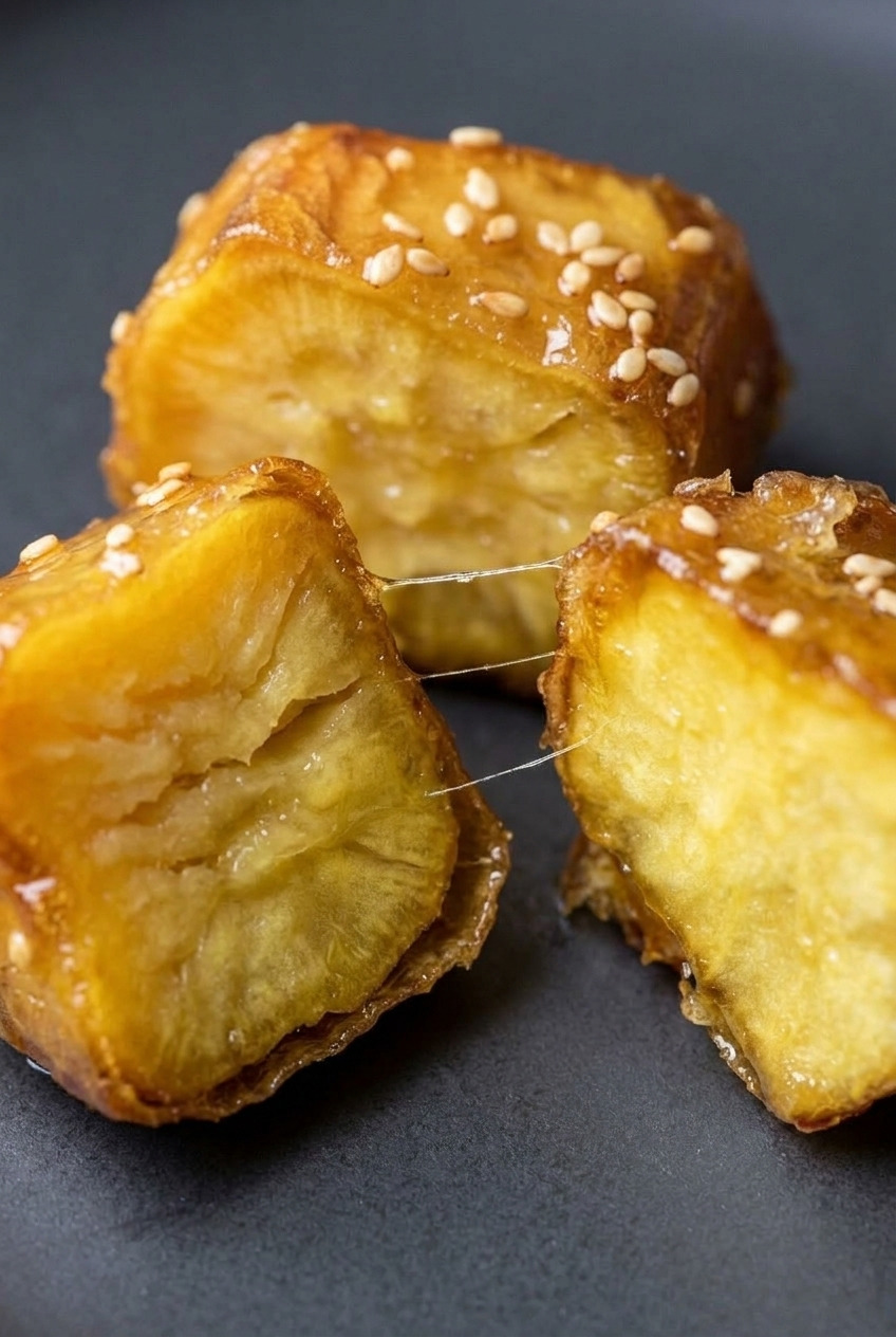 basi digua chinese sugarcoated sweet potato close up