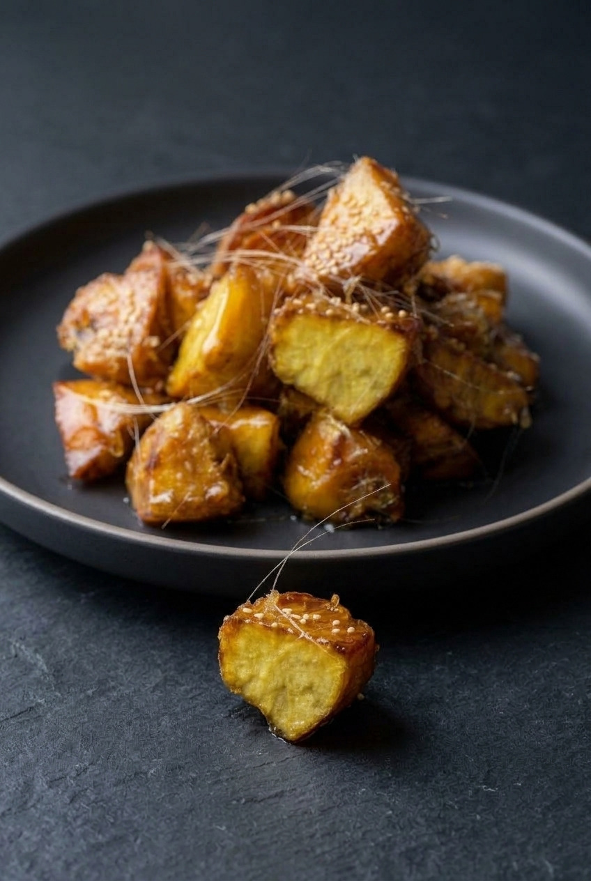 basi digua chinese sugarcoated sweet potato side view