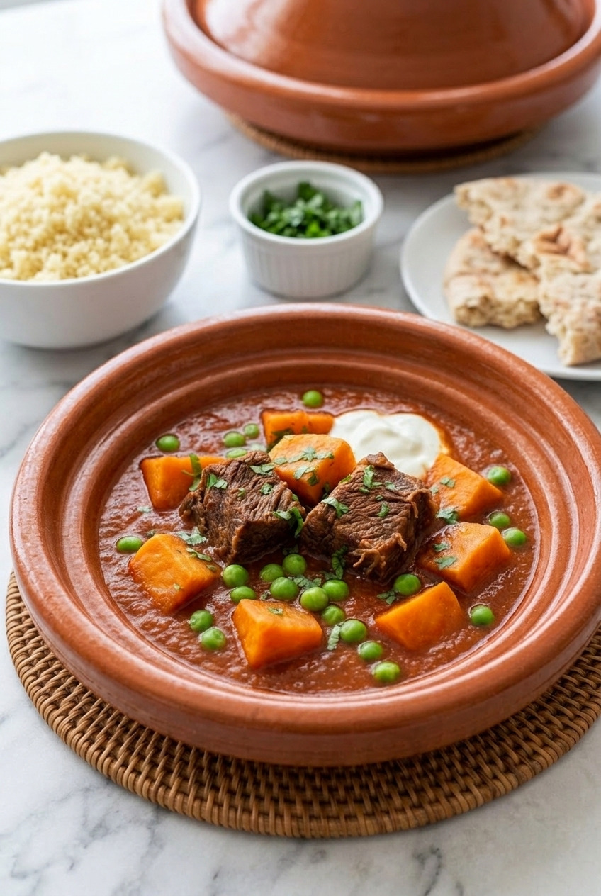 beef tagine with sweet potatoes complete meal